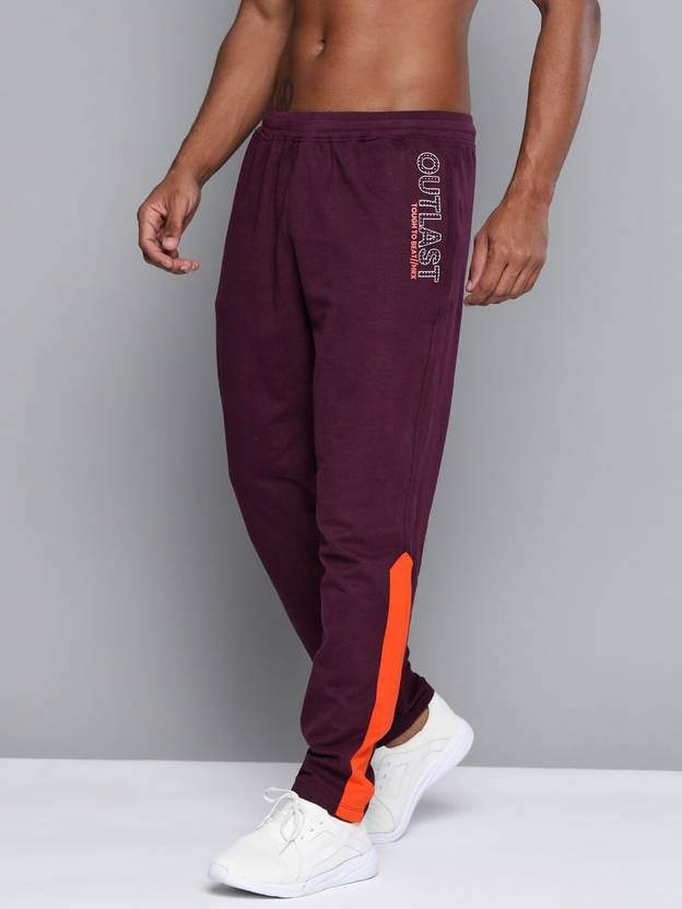 HRX by Hrithik Roshan Solid Men Maroon Track Pants Buy HRX by Hrithik