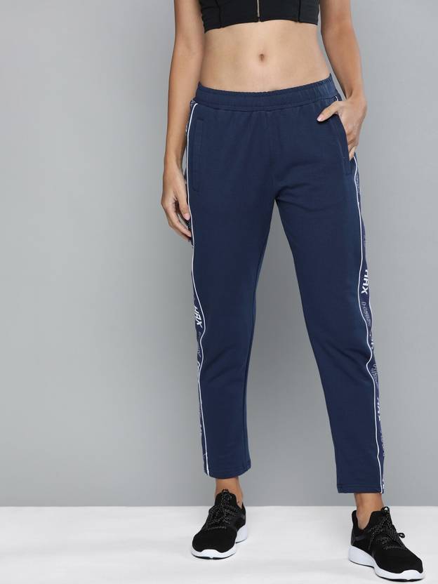 HRX by Hrithik Roshan Solid Women Blue Track Pants Buy HRX by Hrithik