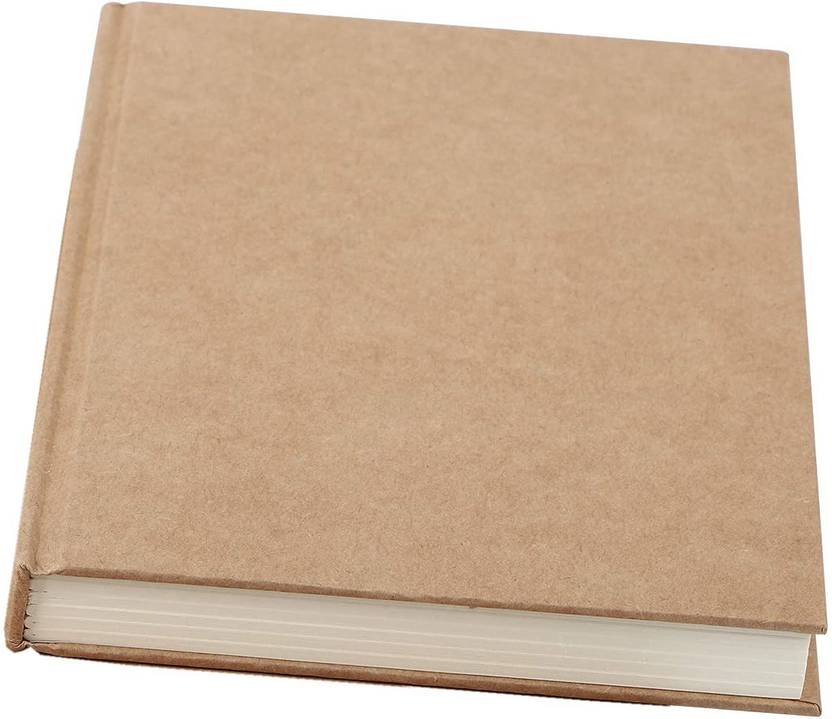 INNAXA Hardbound Brown Diary, Blank Notebooks, A5 (6 x 8") Blank Page