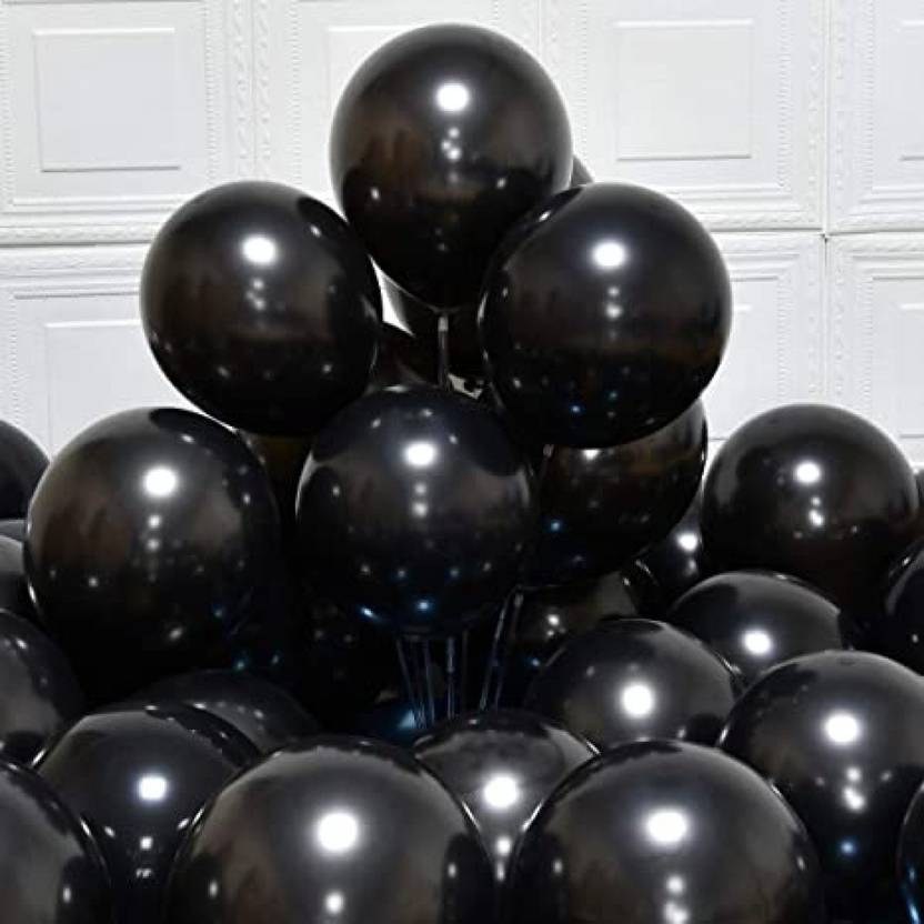 Wonder Solid Beautiful Metallic Black Party Balloons for