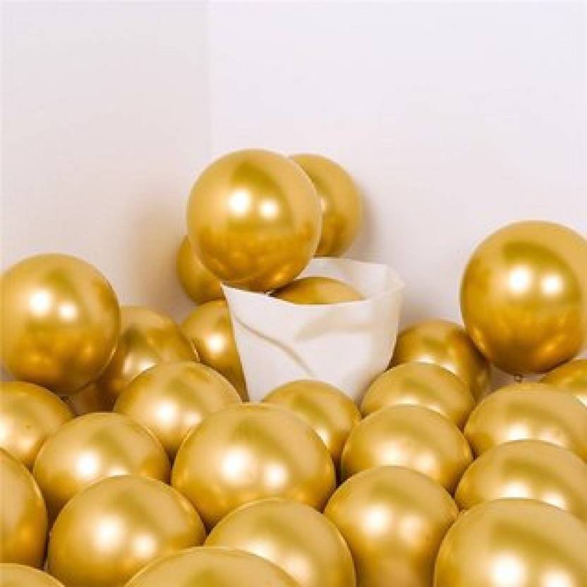 Wonder Solid Party Decoration Metallic Balloons Golden