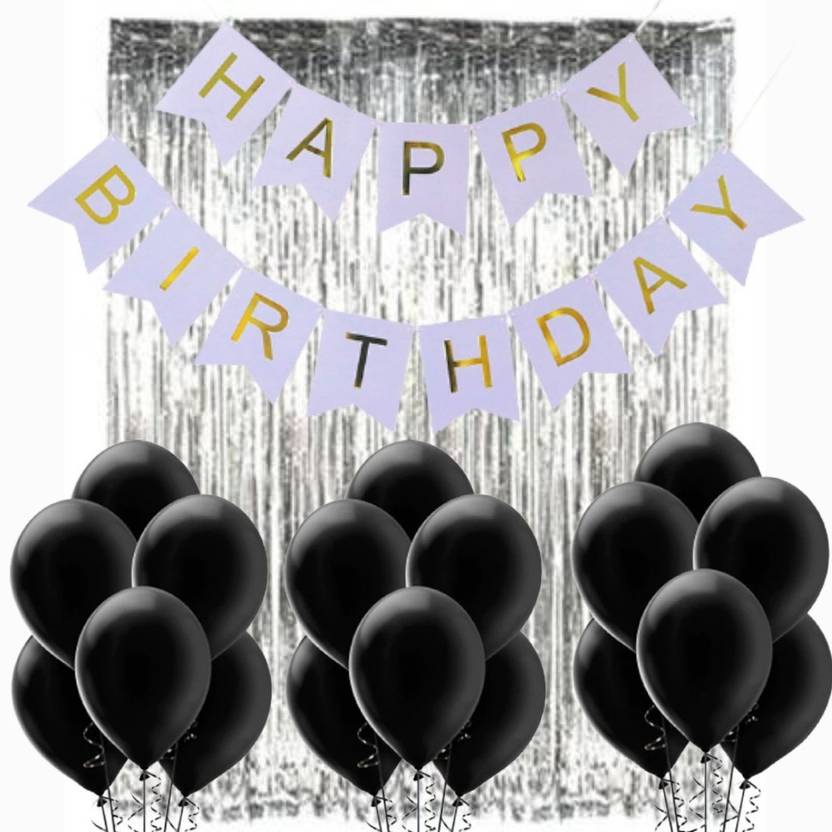 Wonder Birthday Decoration Combo Blue Birthday Banner, Silver Foil ...