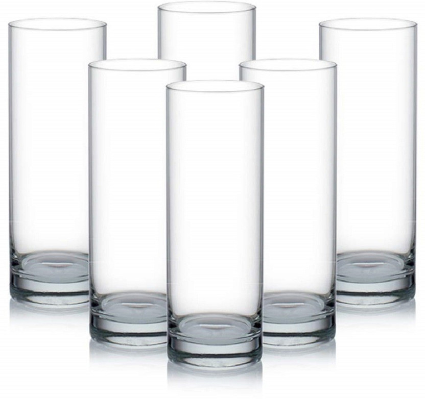 PRO99S (Pack of 6) Drinking Glasses | Highball Glasses Tumblers for Mixed Drinks, Water, Juice, Beer, Cocktail | Kitchen Glassware Set, Excellent Gift | Glass Cups Glass Set Water/Juice Glass(290 ml, Glass, Clear)
