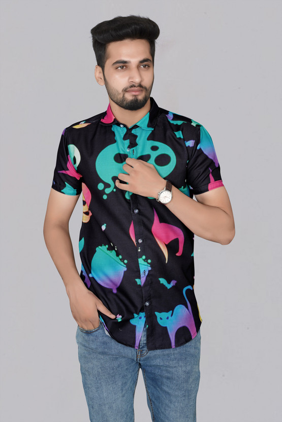 Leopard print shirt mens flipkart clearance