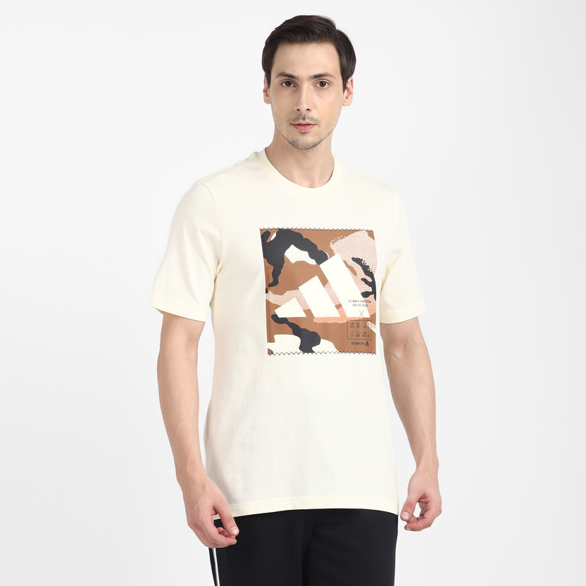ADIDAS Solid Men Round Neck White T-Shirt - Buy ADIDAS Solid Men Round Neck  White T-Shirt Online at Best Prices in India | Flipkart.com