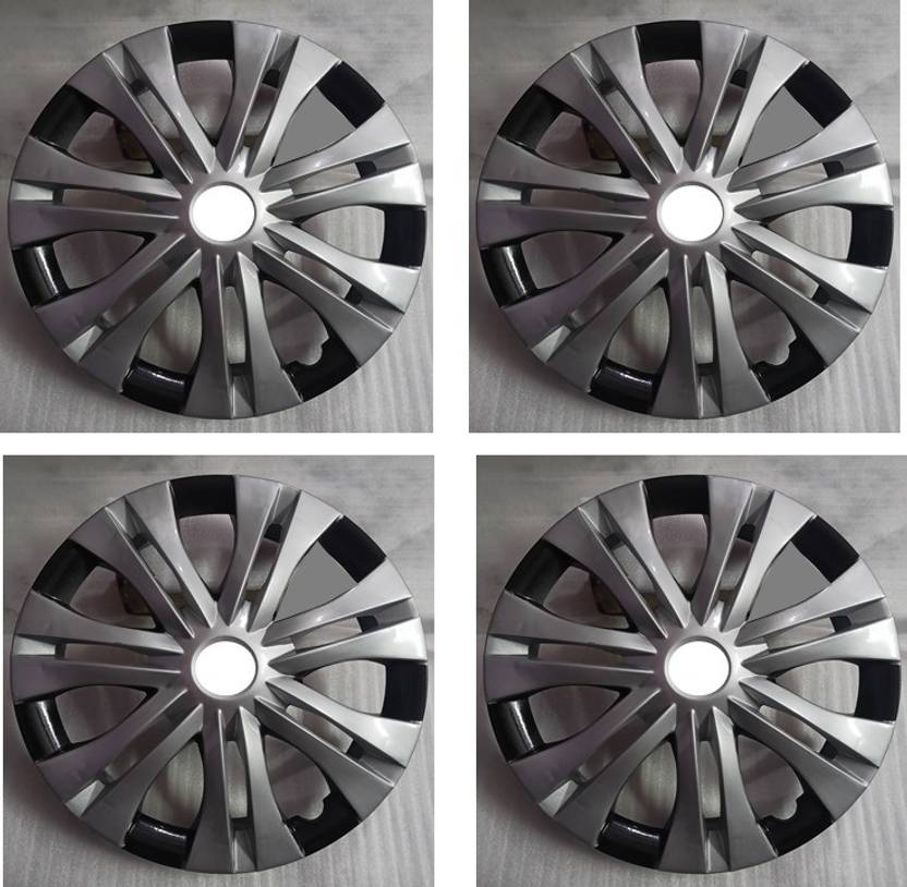 MERIDUM Grey and Blackl dual colour 12 inch wheel cap Wheel Cover For