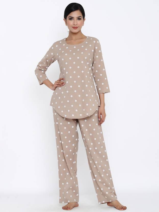 KIPEK Women Grey Night Suit Set Price in India - Buy KIPEK Women Grey ...