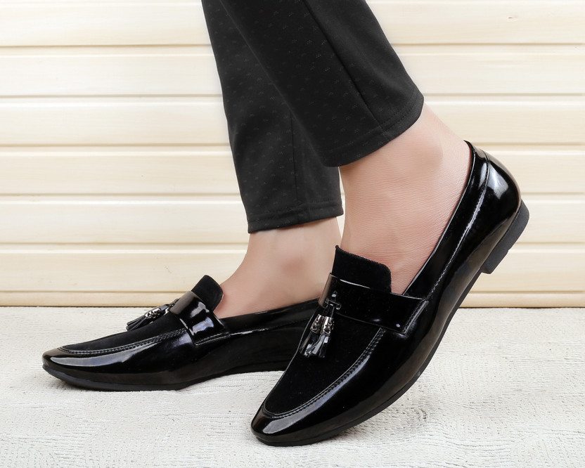 mens casual dress shoes black