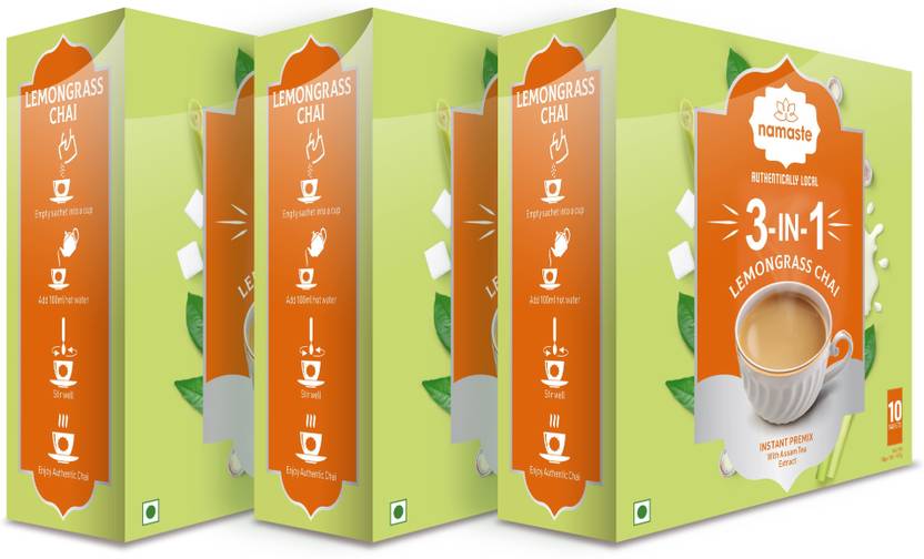 Namaste Chai Instant Tea Premix, Lemongrass Flavor Assam Milk and