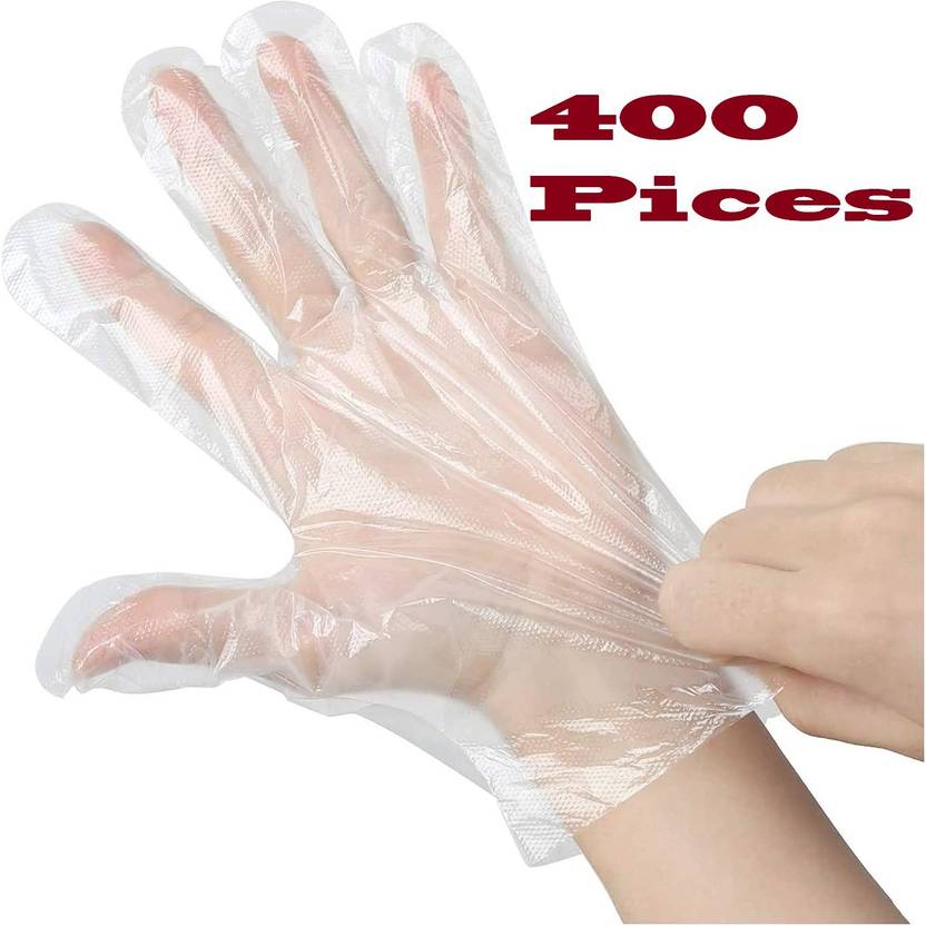 TOUCH SHOP 200 Pair Hand Gloves For Men Women Girls Unisex Cleaning