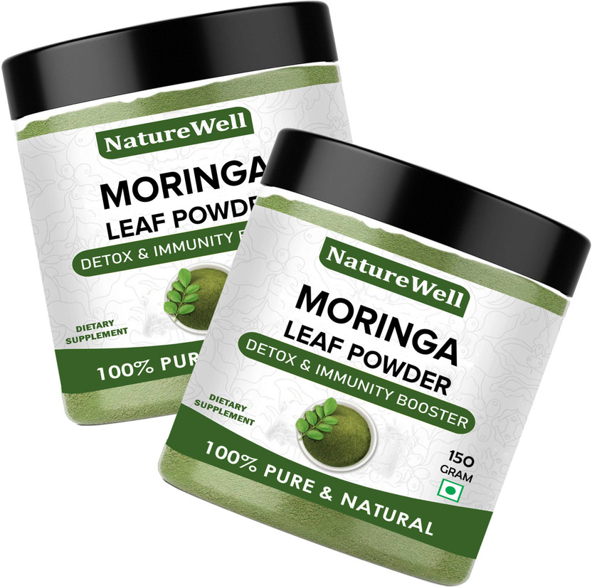 Naturewell Organic Moringa Leaf Powder for Weight Loss-Super Food Dietary Supplement(2 x 150 g)