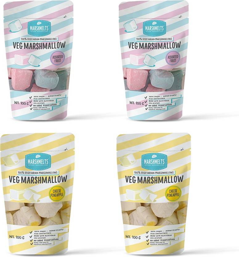 MARSHMELTS GOURMET MARSHMALLOWS Veg Marshmelts Marshmalow (2 Pc