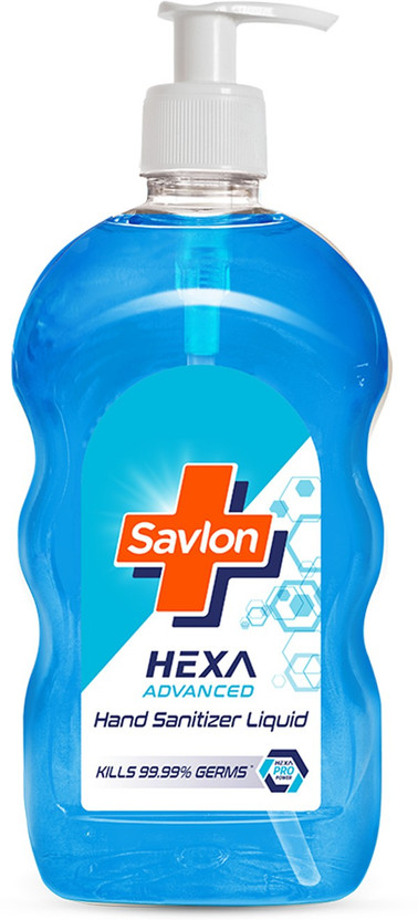 Savlon Hexa Advanced  Liquid Pump Pack| 70% Alcohol based with Chlorhexidine Gluconate (CHG)| 500ml Hand Sanitizer Pump Dispenser(500 ml)