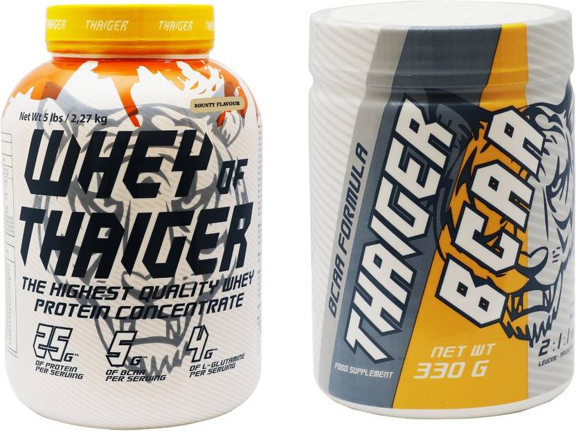 THAIGER Whey Protein 5 LBS Bounty Flavour+BCAA 330 grams (Green Apple