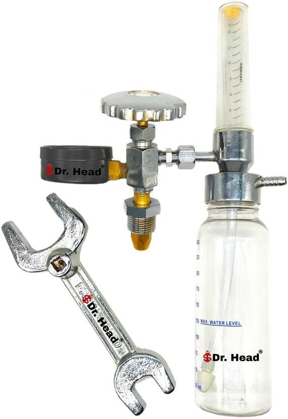 Dr. Head Life Oxygen Flow Meter With Rotameter & Humidifier Bottle
