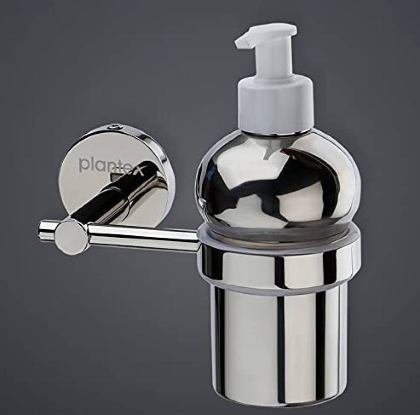 Plantex Oreo 304 Grade Stainless Steel Liquid Soap Dispenser/Shampoo Stainless Steel Shampoo And Conditioner Dispenser