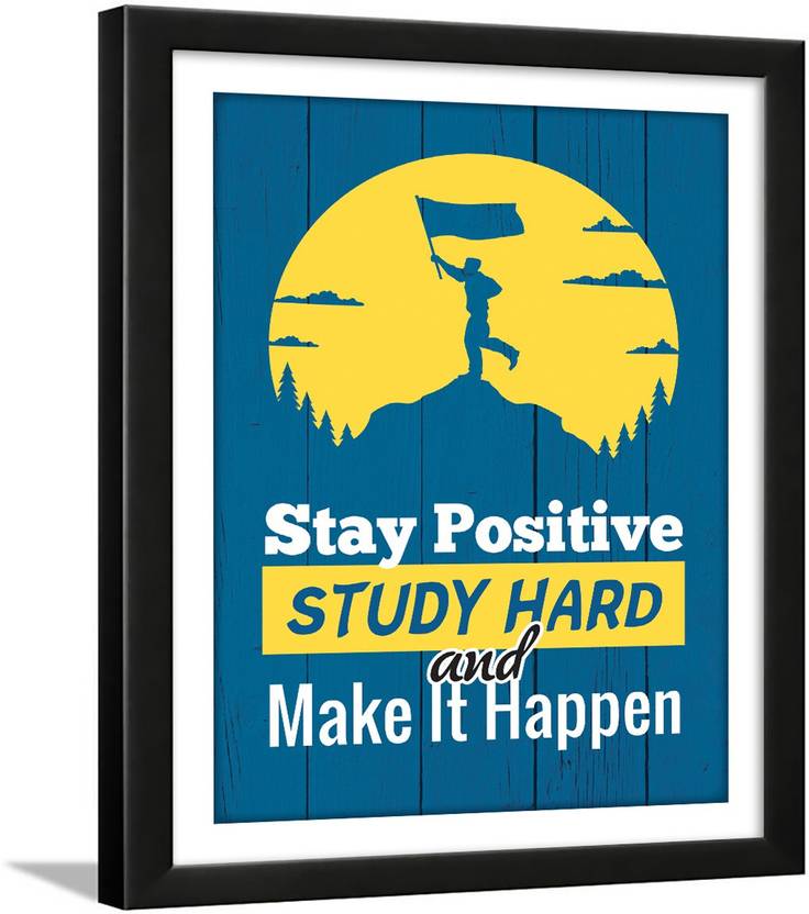 Motivational Quotes Wall Frames for Study Room Student Quotes Frame Focus Quotes Frames for