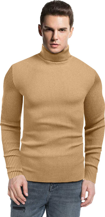 Clothify Striped Turtle Neck Casual Men 