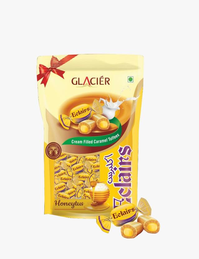 Glacier Honeytus Eclairs Toffee Cream Filled Caramel Toffee in
