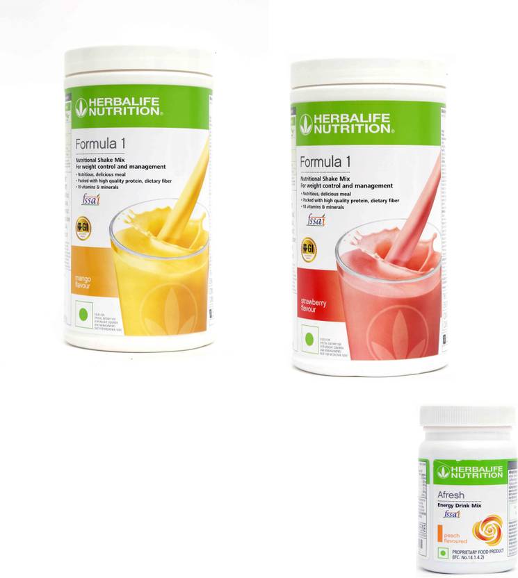 Herbalife Nutrition Formula 1 Shake Mango And Strawberry With Afresh