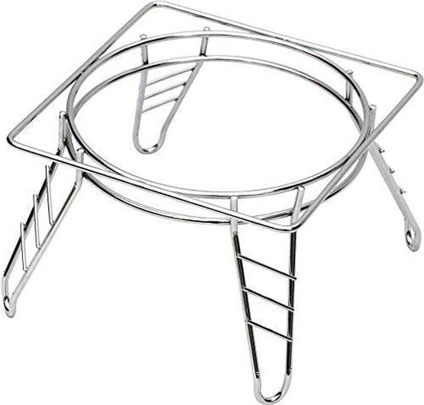 AKKI CREATION Fancy Water Pot and Matka Stand Stainless Steel Pot Stand