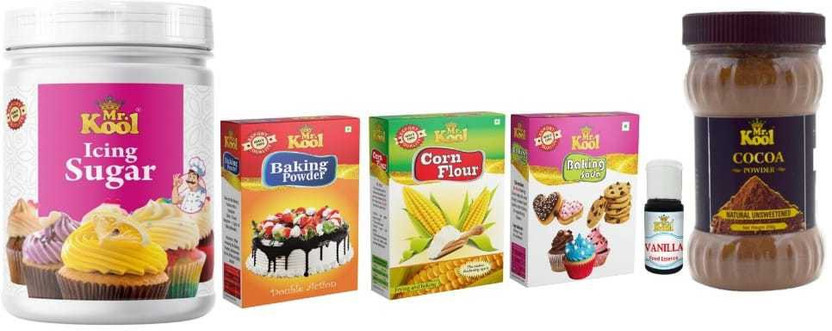 Mr.Kool Bakers Ingredients Kit Combo(200g, 100g, 100g, 100g, 400g, 20ml)