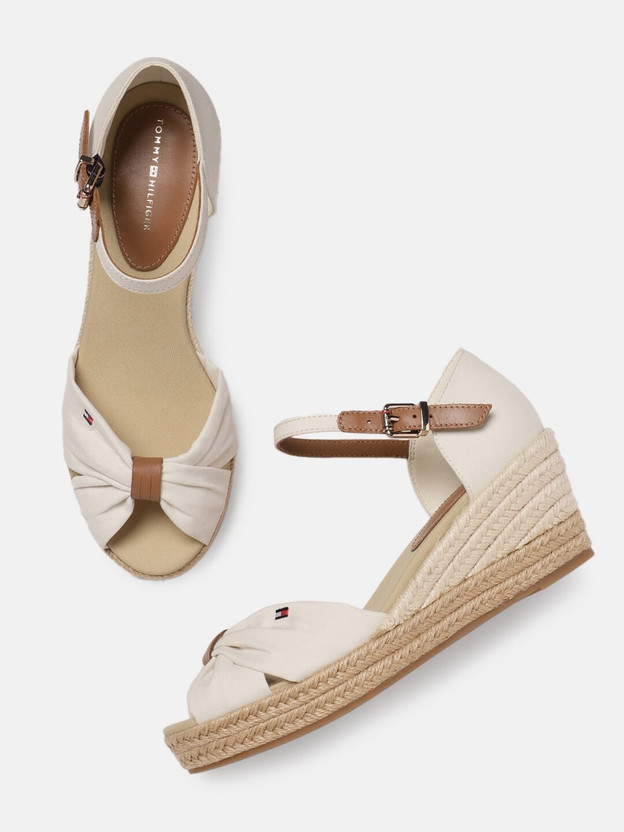 tommy hilfiger white wedges