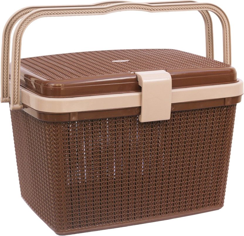 GALOOF Plastic 25L Multi Utility Picnic Basket/Cloth Storage/Shopping Basket/Toy Storage Storage Basket(Pack of 1)
