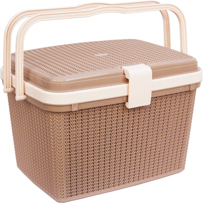 GALOOF Plastic 25L Multi Utility Picnic Basket/Cloth Storage/Shopping Basket/Toy Storage Storage Basket(Pack of 1)