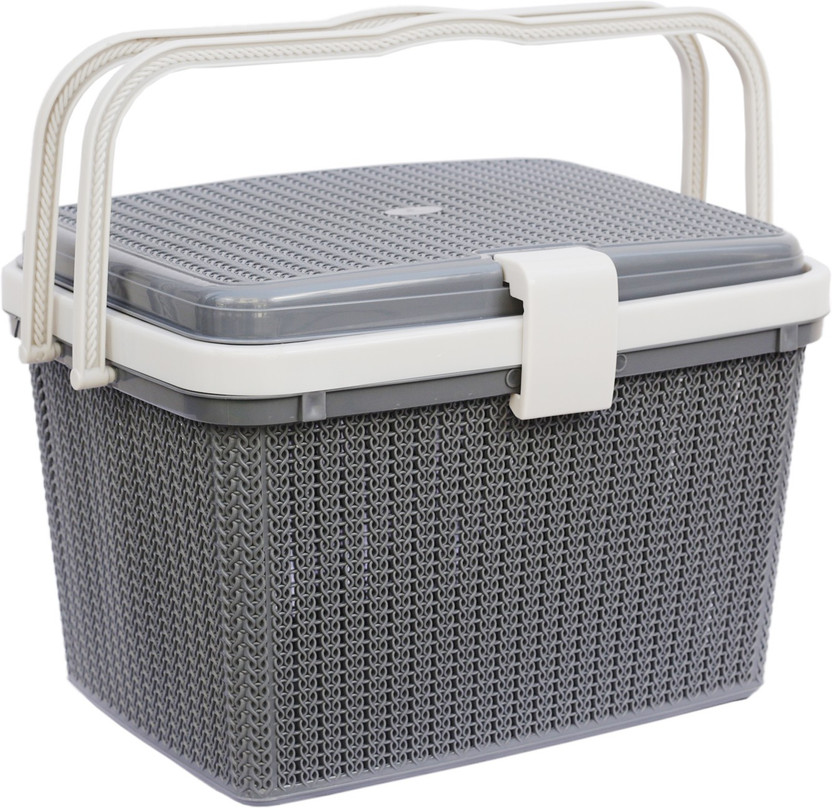 GALOOF Plastic 25L Multi Utility Picnic Basket/Cloth Storage/Shopping Basket/Toy Storage Storage Basket(Pack of 1)