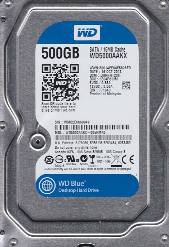 WD Blue 500 GB Desktop Internal Hard Disk Drive (HDD) (WD5000AAKX) WD