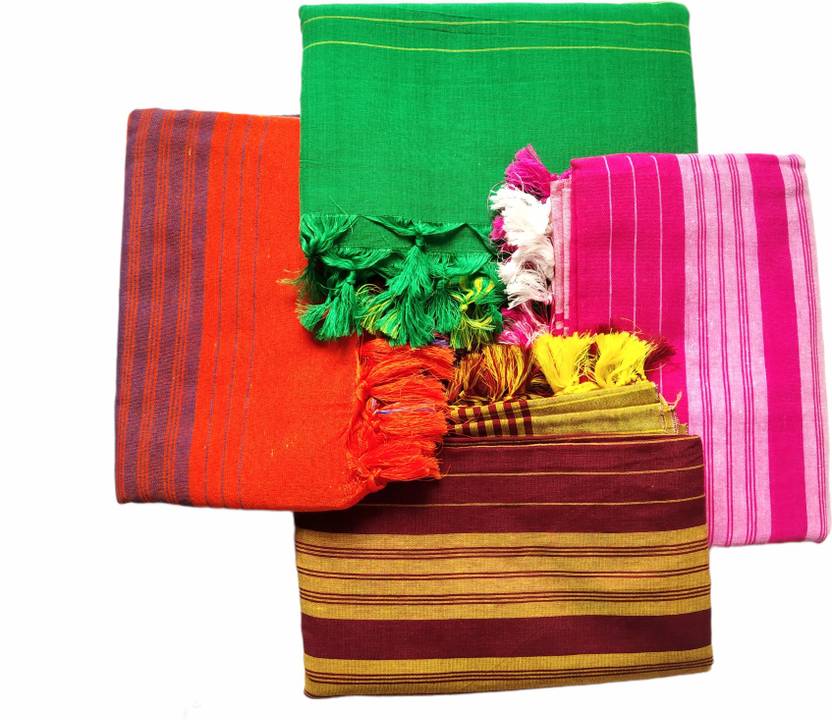 Loom Creations Cotton 100 GSM Bath Gamcha Set Buy Loom Creations