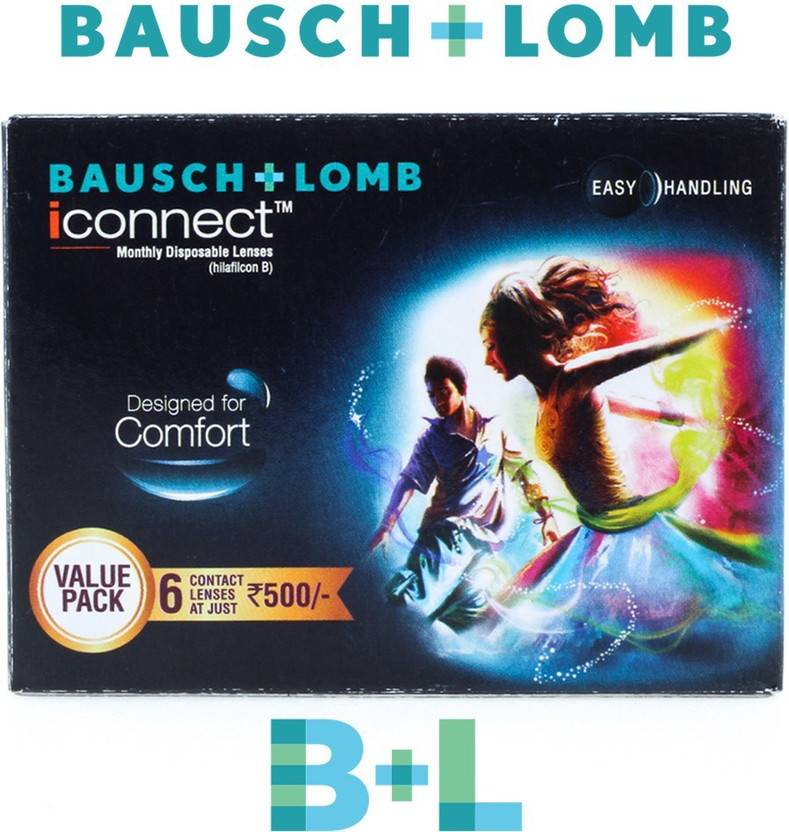 BAUSCH & LOMB Monthly Disposable(-5.75, Contact Lenses, Pack of 6)