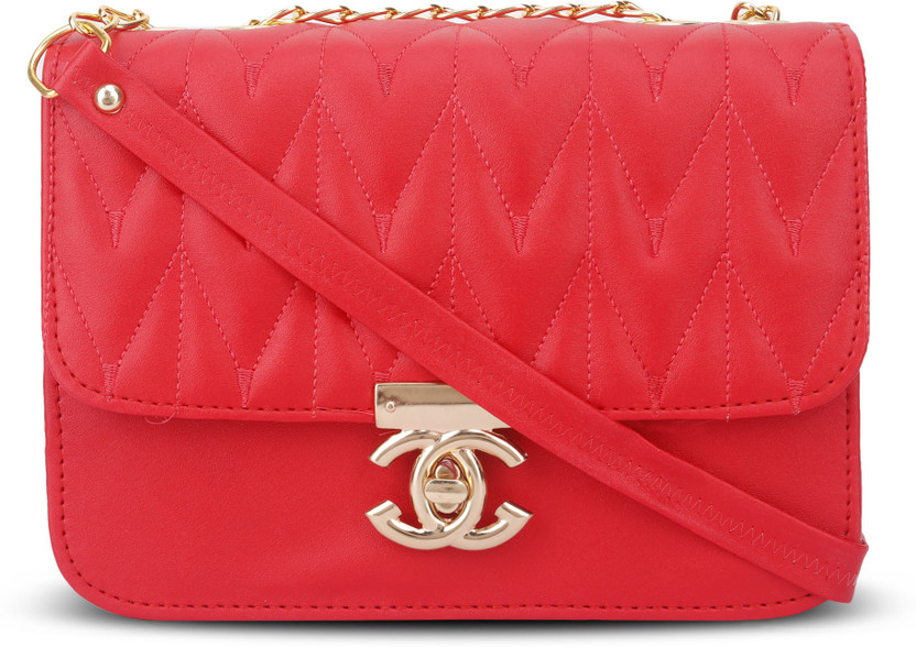 Chanel red sling bag clearance