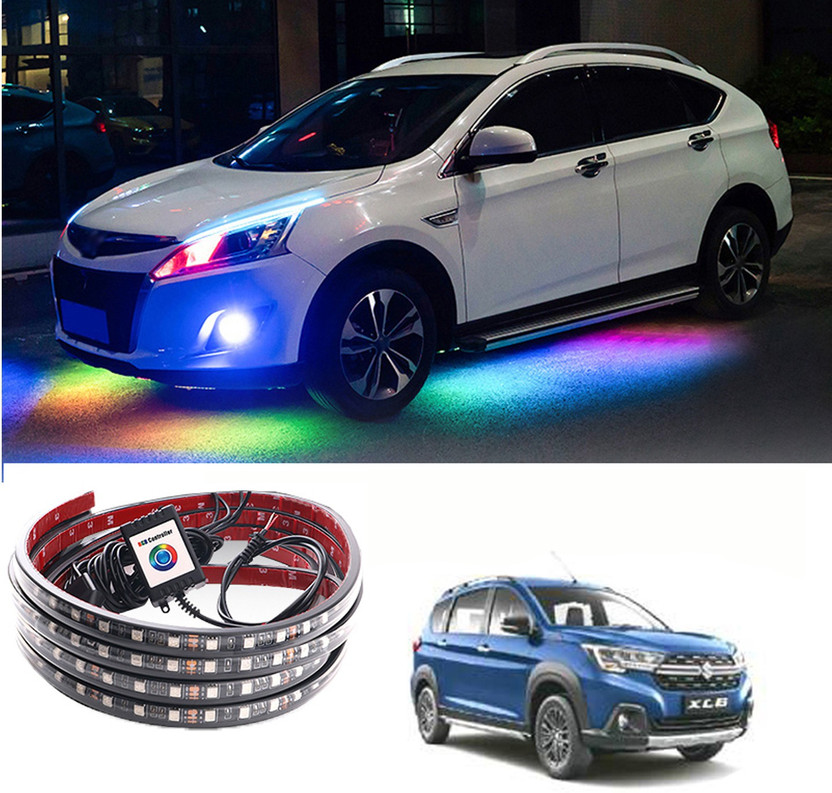 RKPSP LED Car Interior Decorative Plastic Floor Atmosphere Strip Lighting Kit With Mobile App Control For XL6 (Universsal) Car Fancy Lights(Multicolor)