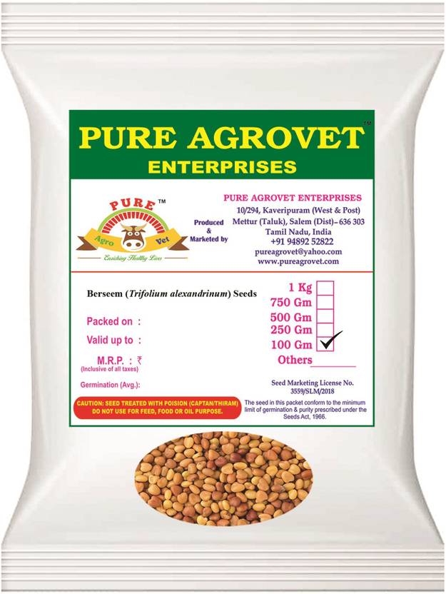 PURE AGROVET ENTERPRISES Berseem / Egyptian clover (Trifolium alexandrinum) Green Fodder