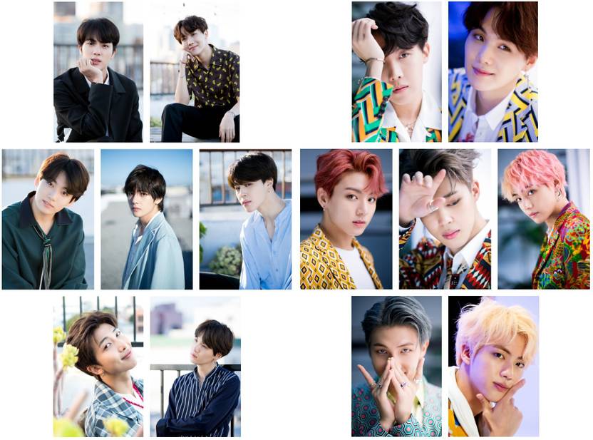 Pack of 14 BTS Band Members Photo cards for BTS Fans