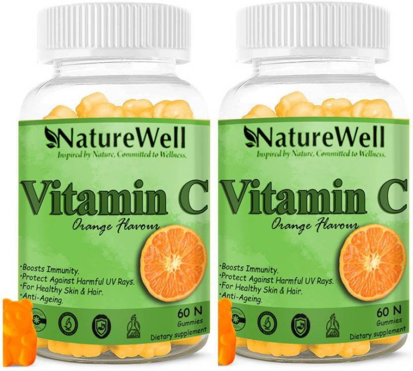 Naturewell Vitamin C Lemon & Zinc for Adults & Kids, Immunity Boost ...
