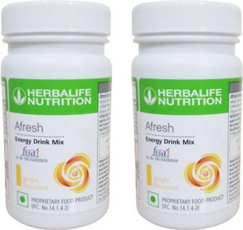 HERBALIFE Afresh Energy Drink GInger Flavor Combo Pack Of 2 PCS For