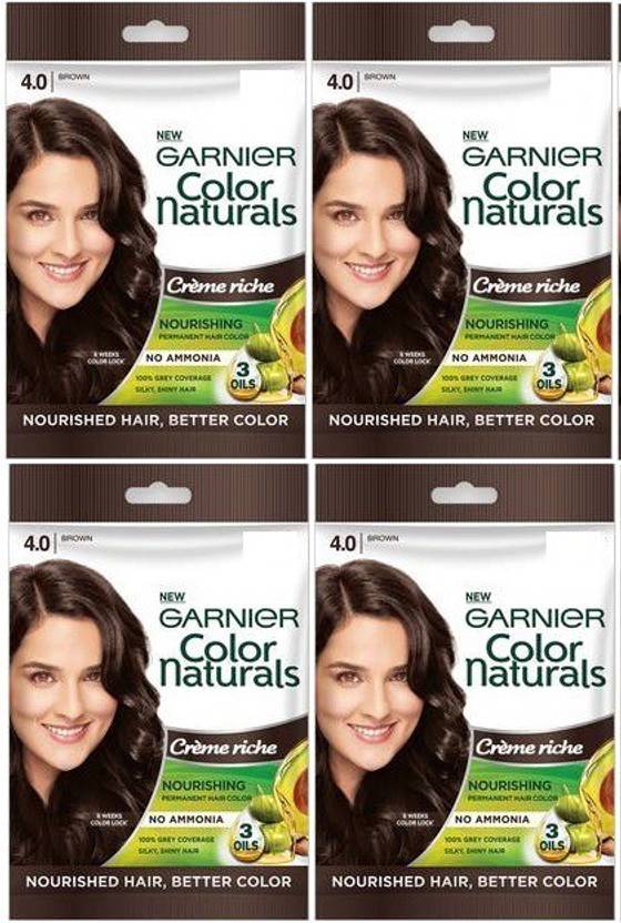 GARNIER Color Naturals Creme Riche Nourishing Hair Color (4.0 Brown) 4