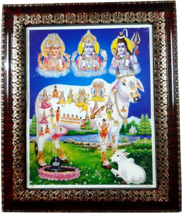 Frame Dharmik Dharmik photo framess Gau mata Religious Frame Price in India - Buy ...