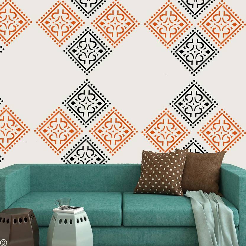 PARDECO Pack Of Pcs 2. Wallstencils Rangoli Design Reusable Sheet (Size