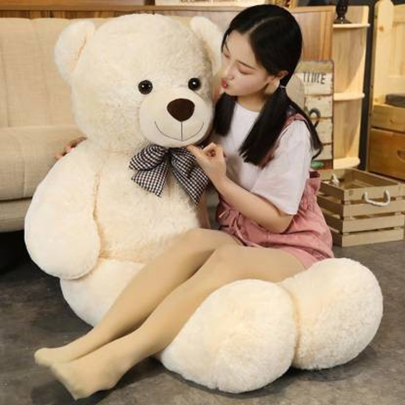 msy 3 Feet Stuffed Spongy Hugable Cute Teddy Bear Girls Lovable  - 90.1 cm(Cream)