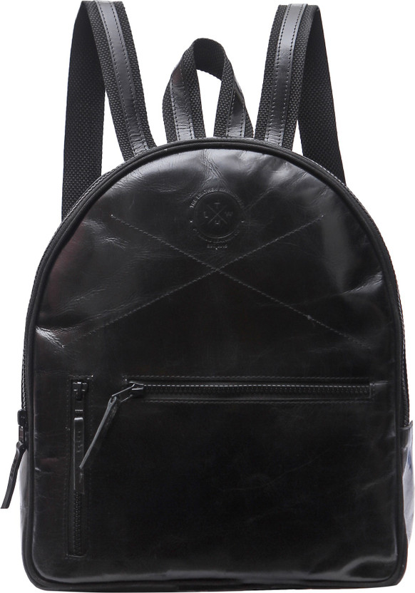 Mens black backpack leather Clearance