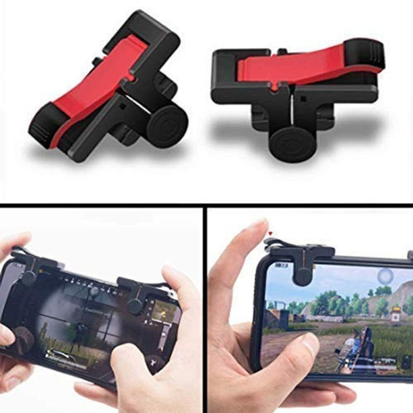 EAYS top Sale Combo Pack of Touch smoothly Run Blue Finger Sleeve Cap and Fastest Firing sensored D9 Trigger for Sweat Breathable Full Touch Screen to Mobile pubg/Call Off Duty/Free fire Game Trigger  Joystick(Black ,Red, For Wii)