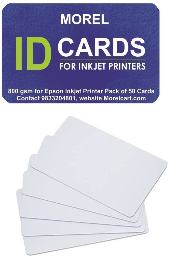 MOREL PLAIN WHITE PVC ID CARDS FOR INKJET PRINTERS EPSON L800, L805