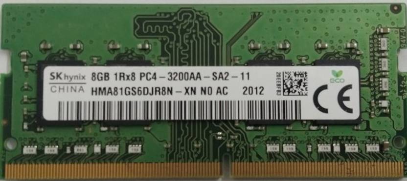 Sk Hynix PC4-3200AA-SA2-11 1RX8 DDR4 8 GB (Single Channel) Laptop ...