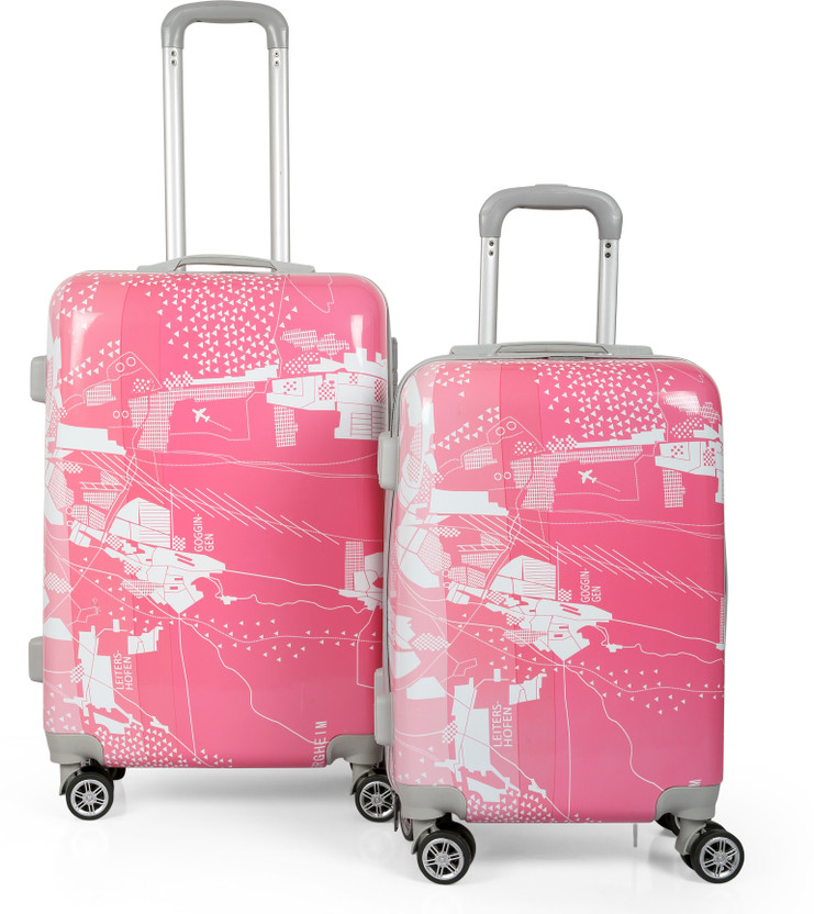 Pink suitcase set clearance