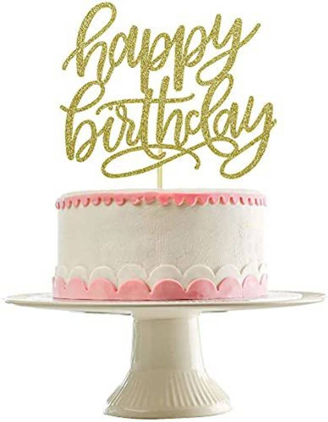 ZYOZI Glitter Happy Birthday Cake Topper, Birthday Party Decorations ...