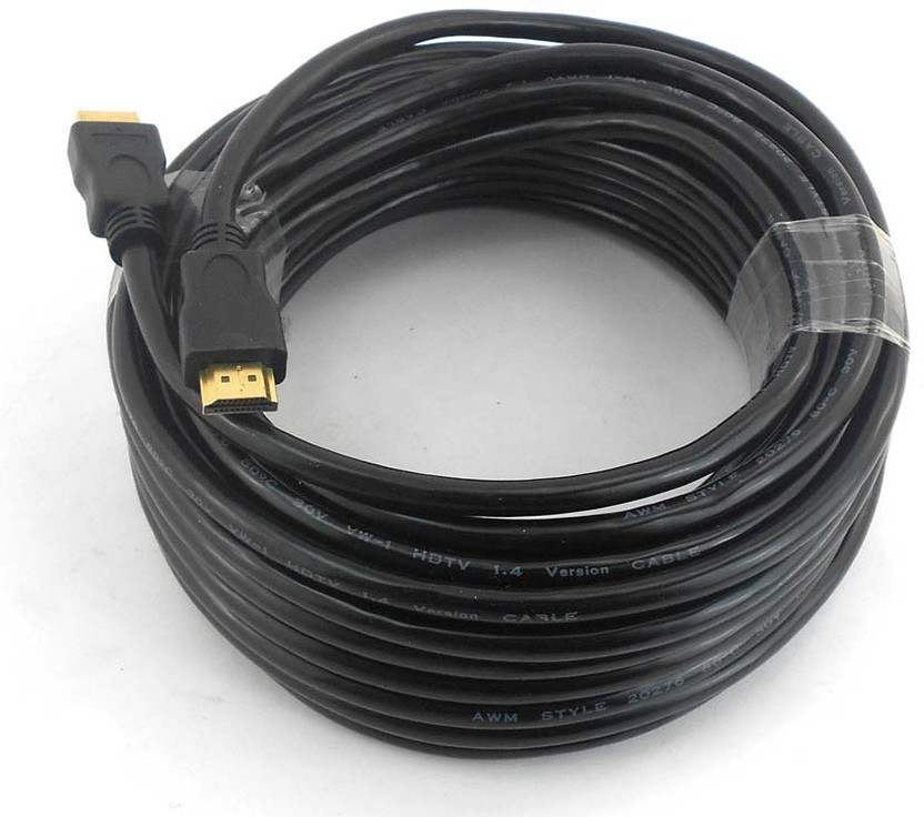 PAC HDMI Cable 15 m 15 Meter(Compatible with Set top box, Computer, TV, Laptop, Black, One Cable, NA)